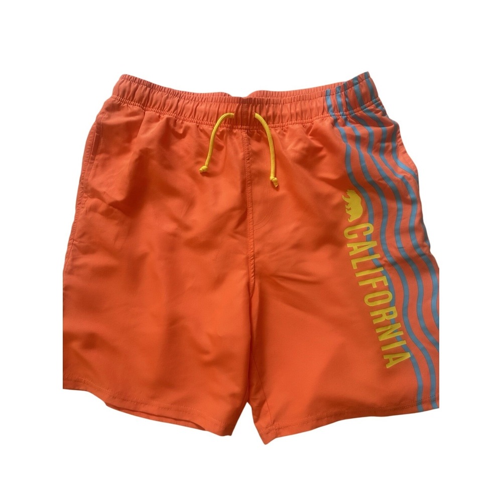 Creative Apparel Concepts Mens Large Swim Trunks Orange California Board Shorts